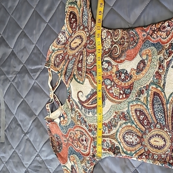 Chico's Women's Paisley Knit Top Size XSP - Picture 7 of 8